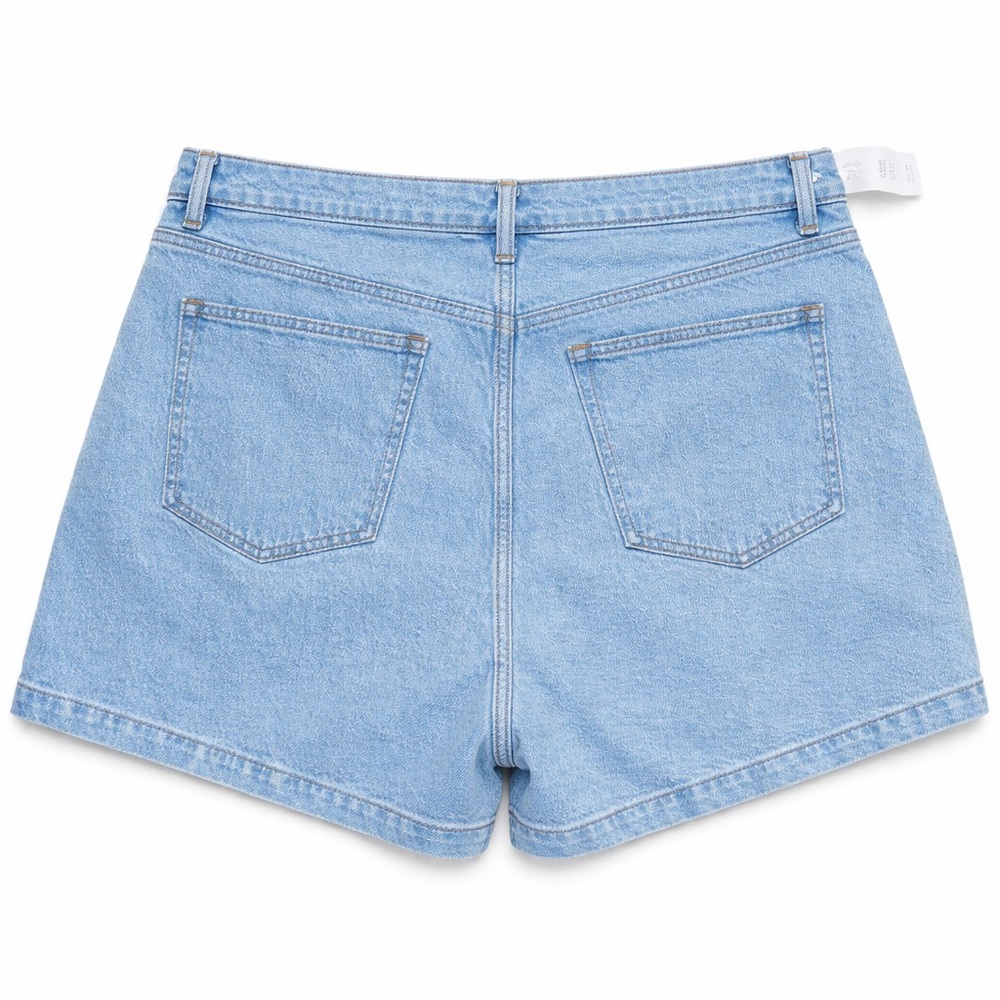 NWT Abercrombie Fitch The Dad Short High Rise Curve Love Denim Shorts 37 24 - Picture 6 of 7